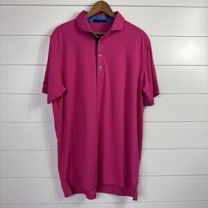Greyson Golf Polo Shirt Short Sleeve Hot Pink sz L